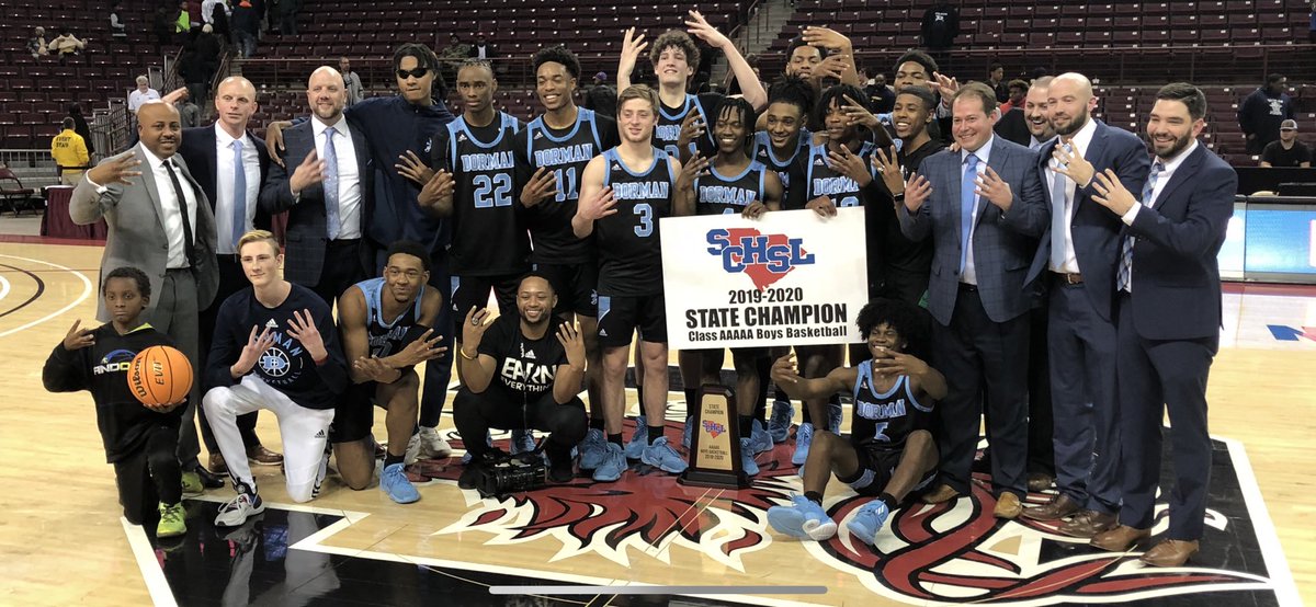 SpartDistrict6's tweet photo. Four state championships back-to-back! Dorman Cavaliers take home the win after defeating the Dutch Fork Silver Foxes 65-46! #gocavs #d6experience https://t.co/GFNw6iolWj