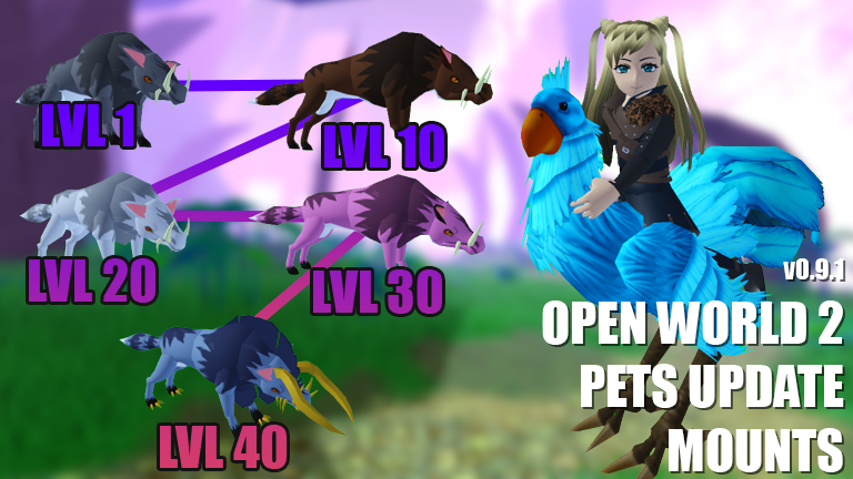 World Zero On Twitter Open World 2 Is Here With The Pet Update Pets Can Now Be Evolved Incubated And Learn Random Passive Skills They Also Each Have An Active Skill