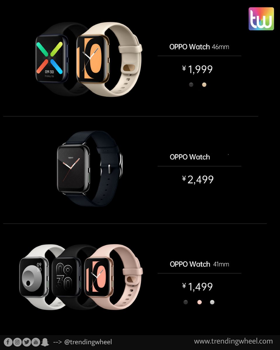 trendingwheel's tweet photo. #OPPOWatch #oppo #oppowatch41mm #oppowatch46mm https://t.co/Ec7iNKb3SS