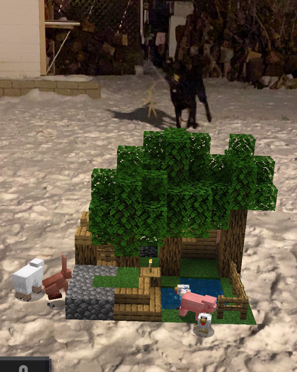 Cairol's tweet photo. Just because it’s cold out doesn’t mean you can’t build! #minecraftearth #buildyourownworld #liveinthemoment #liveyourbestlife #makethemostofit #minecraft #letsbuild #gaming #minecraftbuilds https://t.co/uQSgNvQP5E