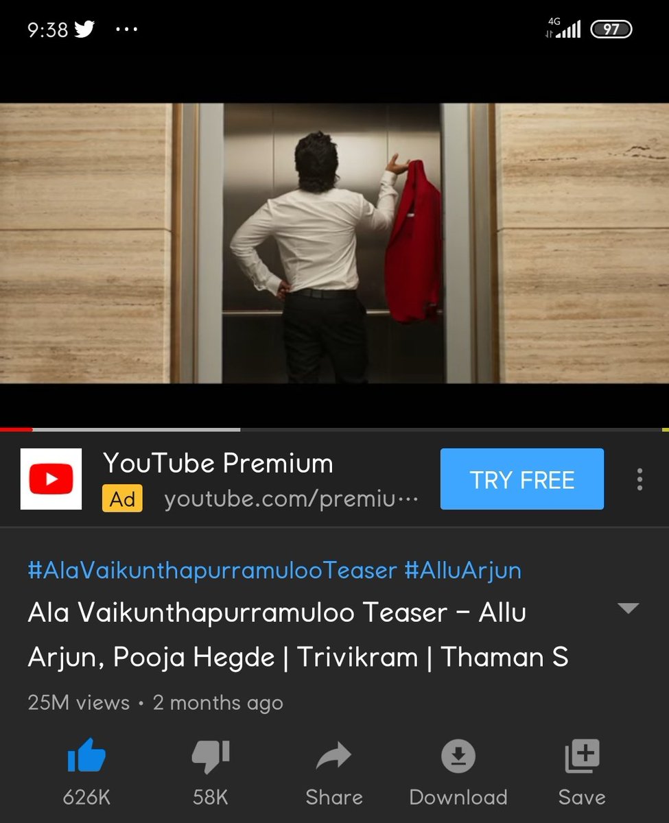 ManiFaltoozz's tweet photo. Intha Open Challenge Chesawante #BANTeaser Fake Lıkes Anı Telıse Untadhı - So TFI's Top.1 Lıked Teaser 💥
Hıghest Vıews For Any Dance Number ( Male )
#AVPLTrailer - Top3
North Pothe Ram Ante Awado Telıyanı Rojullone Shake Chesaadu Vıews & Lıkes Tho
@alluarjun YT Stamına 🤙🏻 https://t.co/zXEKqmveL1