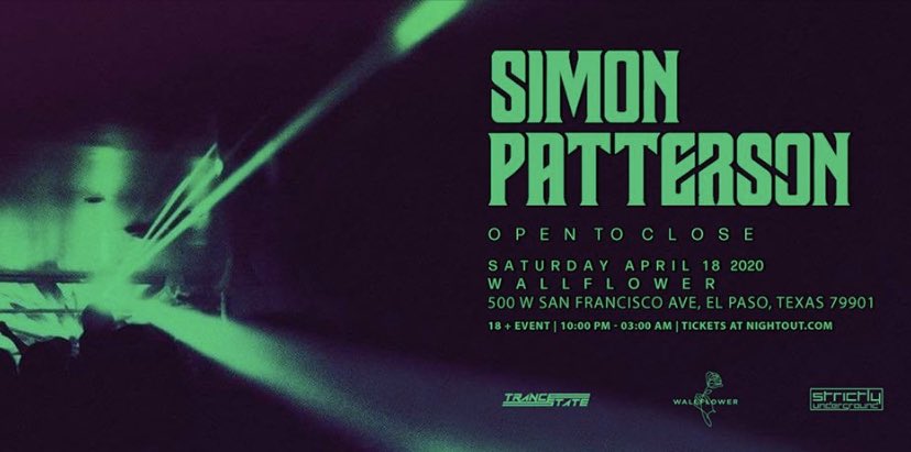 So I just got my ticket to <a href="/Sipatterson/">Simon Patterson</a>’s first EVER OTC in El Paso, Texas or just Texas periodt. Thank you <a href="/trancestateep/">TranceState</a>! Can’t wait to see more! #ElPasoTranceFamily