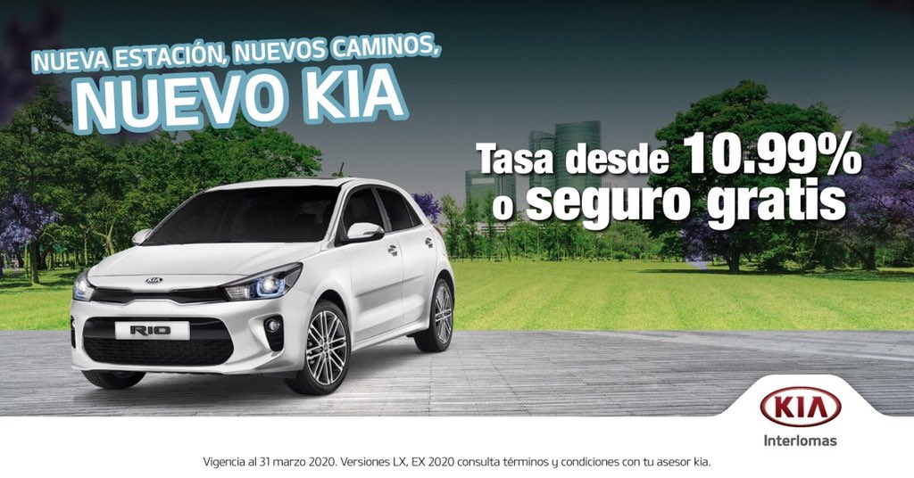 Es momento de que estrenar tu KIA RÍO 2020 🚘
¡KIA Interlomas quiere ser parte de tu gran sueño! 😀
📲 Agenda tu prueba de manejo 55 6853 2582