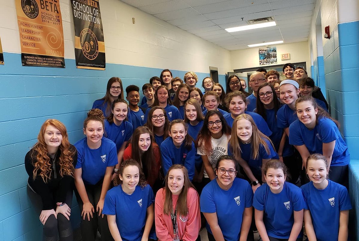 MarieDeener's tweet photo. My Beta Club Members finished celebrating National Beta Week today. So proud of all their hard work this year. #betaweek20 https://t.co/rpiQ57XFN5