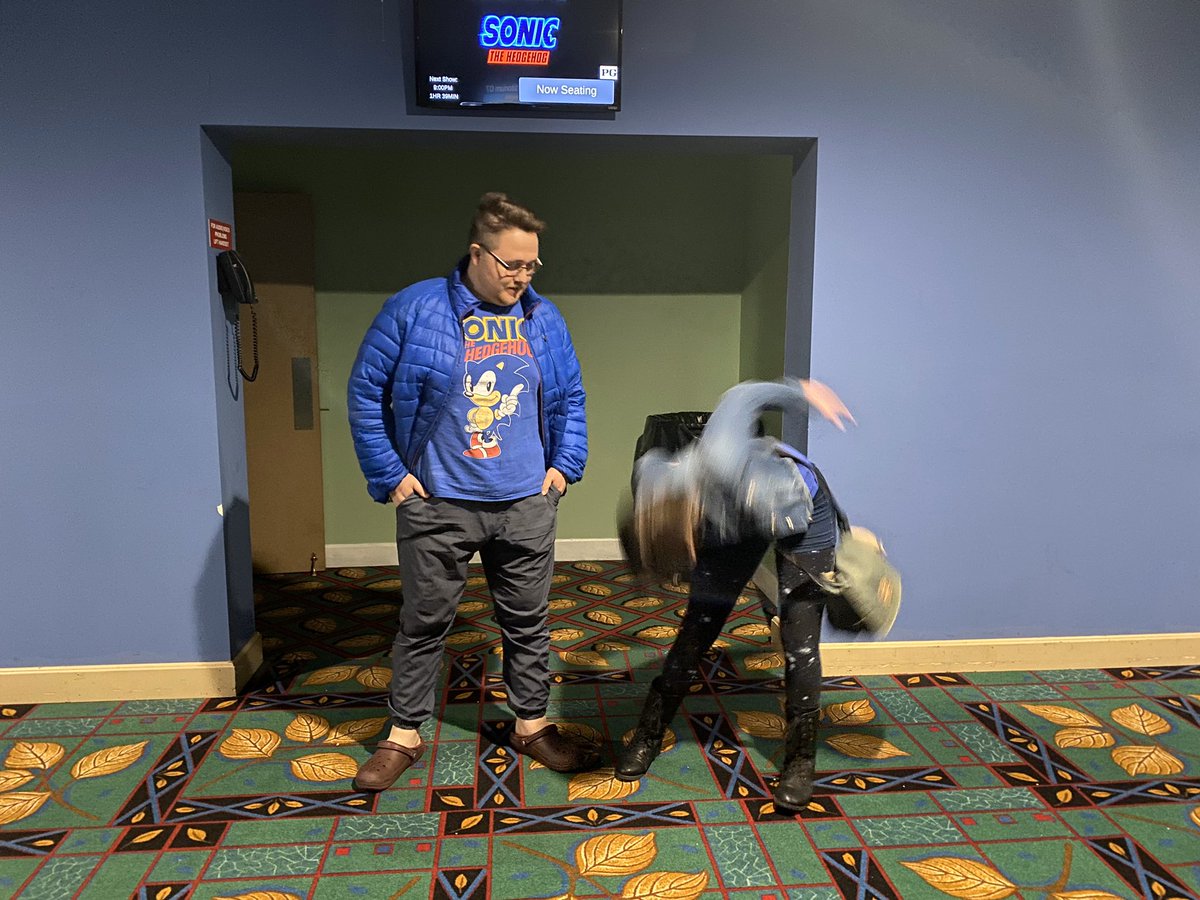 PotsieSpoons's tweet photo. Bro’s home from college which means we finally got to watch SONIC. 10/10, laughed a lot and turned into the blue blur afterwards, would definitely laugh again. #SonictheHedgehog #SonicTheMovie https://t.co/eZzLf33PEH