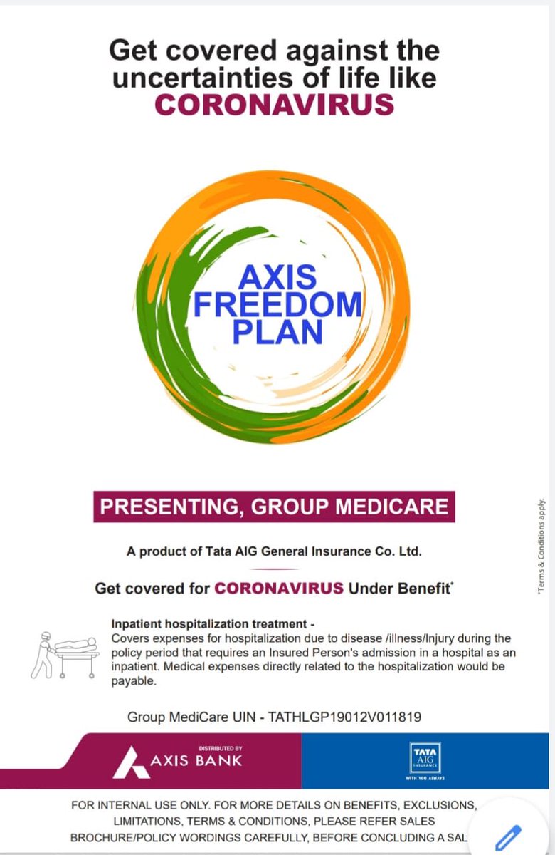 digish4u's tweet image. Very cheap #marketing and #salestactic used #axisbank and #tataaig to sell there products under guile of global epidemic of #coronavirusinindia #shameshame #badtaste #cheapmarketing