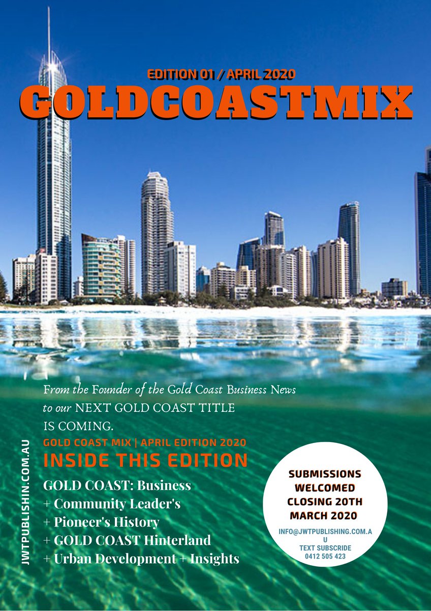AAAEventMedia's tweet photo. Building #Business + #Community on the #GoldCoast as we are preparing to launch #GoldCoastMix in mid-April 2020 - We are welcoming submissions and the closing date is nearing on 20th March 2020. Looking for content | Monthly Magazine's #DirectDigitalDistribution https://t.co/bvB5nDtf4p