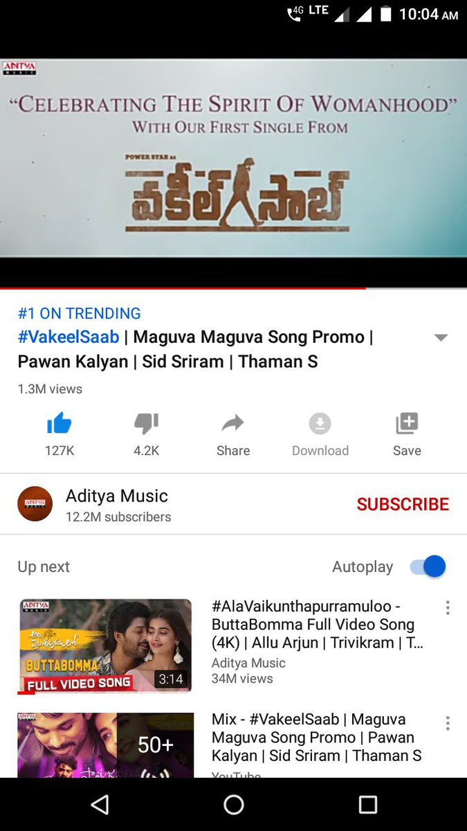 Bhaagi_'s tweet photo. #MaguvaMaguva Songggg Promo Trending At #1OnYouTube
@MusicThaman
TrendSetter For A Reason ๐ฅ๐ฅ
#VakeelSaabFirstSingle #VakeelSaab https://t.co/EJIweibeA6