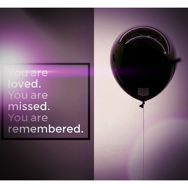 remembered... black balloon day... honoring those lost to overdose.  #blackballoonday #nfprevents #nfrebelstrong #nftalks #noonestrugglesalone 💜☮️🖤