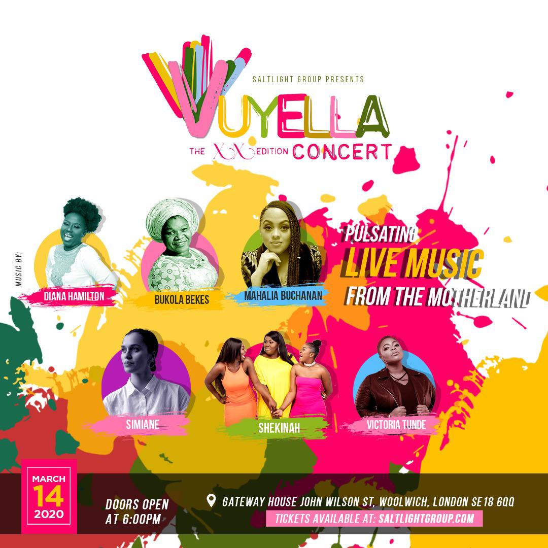 NEXT SATURDAY: <a href="/Saltlight_Group/">Saltlight Group</a> presents Vuyella: The XX Edition Concert - a celebration of the outstanding contribution by female artists to the vibrant sounds of Gospel and African music in Britain. 

Get your tickets NOW >> ow.ly/TZBy50ypgr1 <<