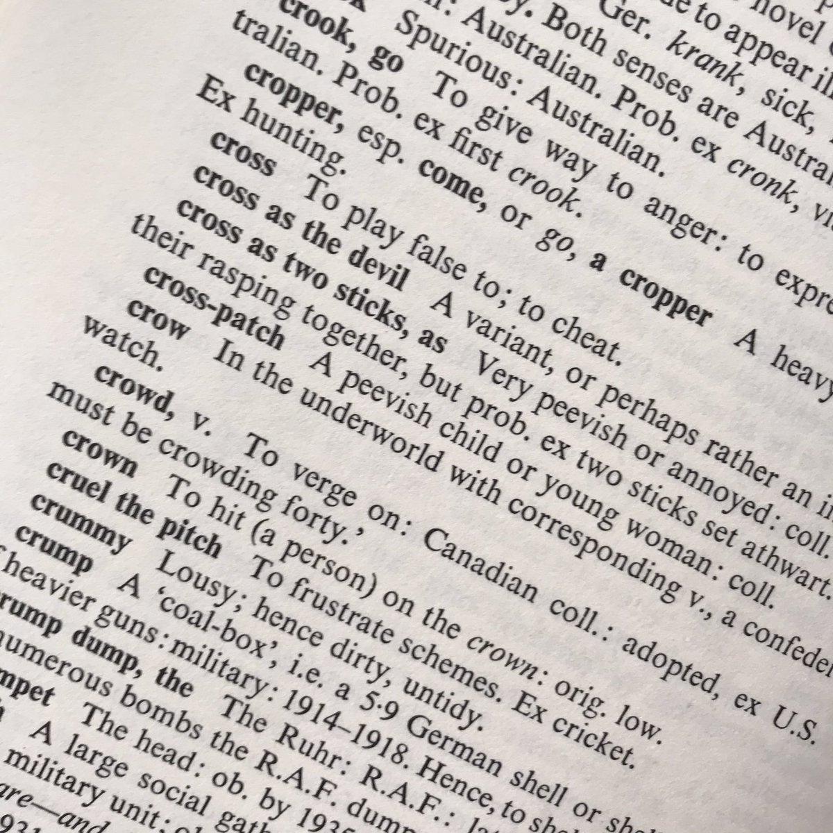 leafandgroove's tweet photo. Found this slang dictionary in a very large box of donations. I had to google ‘modern slang terms’ as could only think of minger. Turns out I got old, although probably slightly more up to date than some of the gems in this book. #crosspatch https://t.co/iECHh0dHmJ