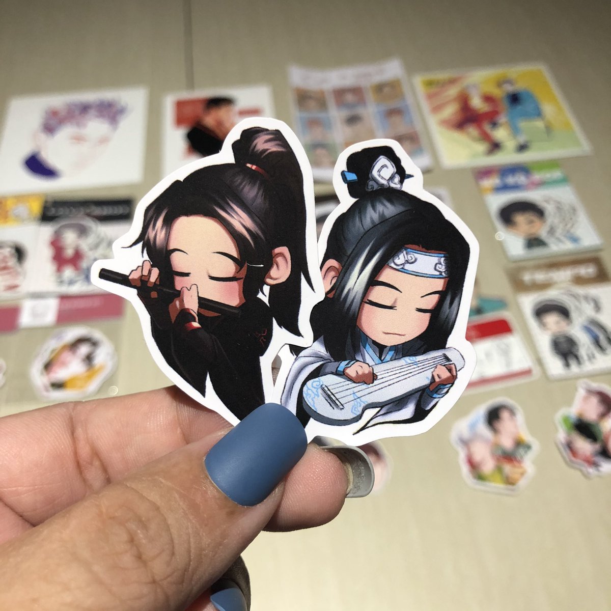 leeniehunnie's tweet photo. Oh and P.S., during #stickerconmnl2020 , @redemsi was giving these MDZS / The Untamed stickers for FREE if you purchase his merch?? And i had to ask him again Are you sure you don’t wanna sell these??? They’re so pretty!! ^_^ https://t.co/1wMMOGusXP