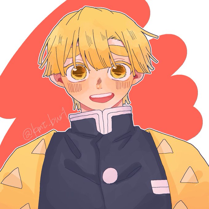 ぶり大根（かわず）さんがTwitterに投稿した我妻善逸(鬼滅の刃)のイラスト。