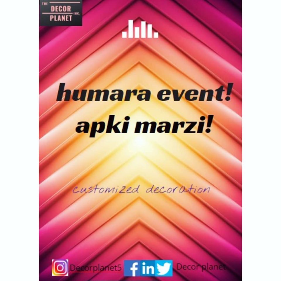 DecorPlanet3's tweet photo. #Humara #event
#APKI #marzi
Apki customization mai hai kia?
AP KI #CUSTOMIZATION MAI BOHAT KUCH HAI
What could be better than this when you're getting chance to customise your #event's #decoration
So,No need to worry,we're here for you to make your event wonderful
#decorplanet https://t.co/A4yAsXAXH7