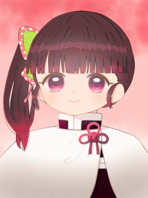 あのまるさんがTwitterに投稿した栗花落カナヲ(鬼滅の刃)のイラスト。