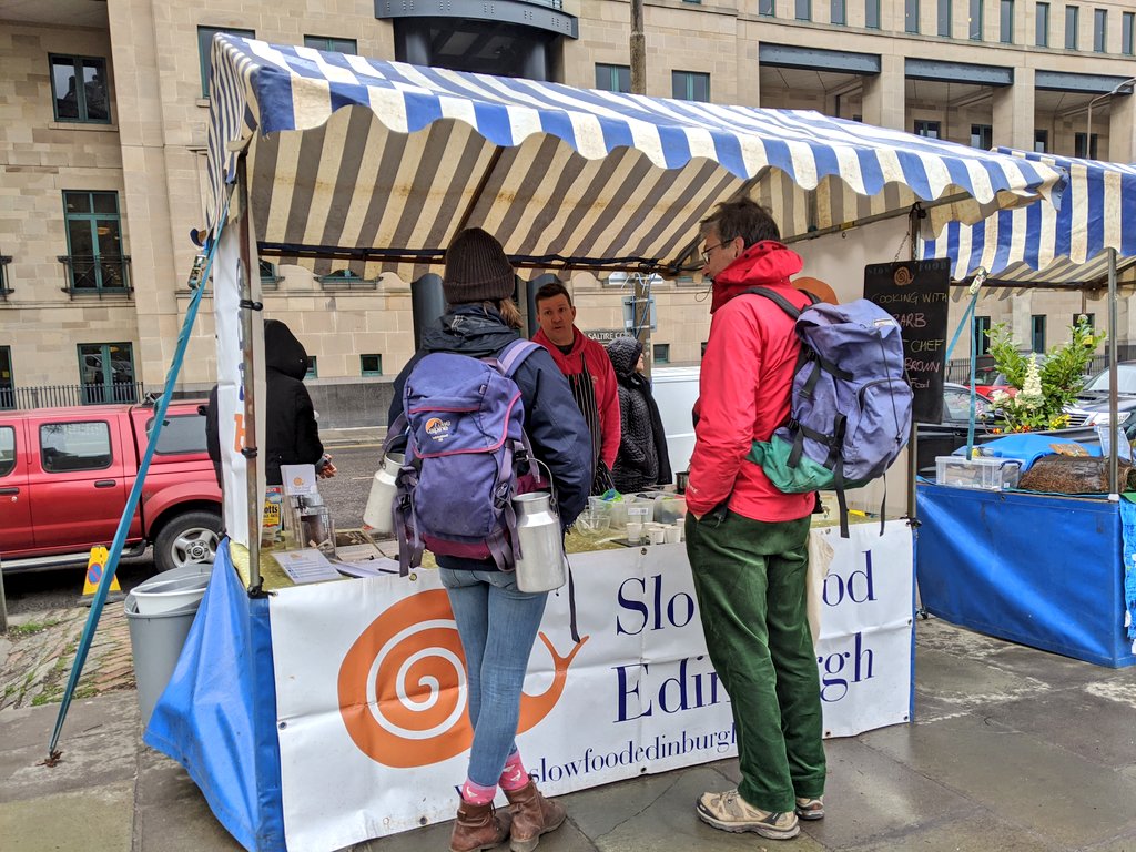SlowFoodEdin's tweet photo. We are setup @EdFarmersMarket for all things #rhubarb with #CooksAlliance @SteveBrownChef from @edinfoodsocial.
#SlowFood #GoodCleanFair #Edinburgh https://t.co/idJQiD8QFH