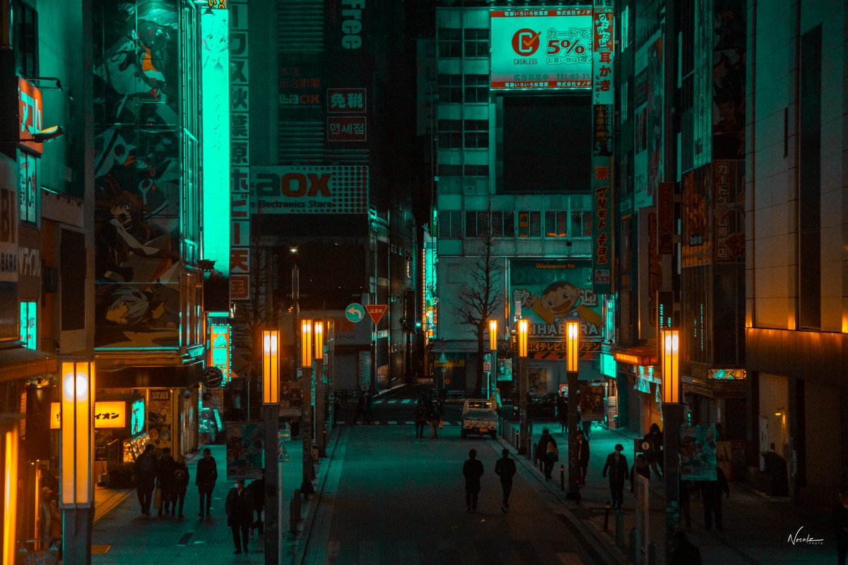 noealz's tweet image. Thanks for joining the livestream editing, here are some shots from #akihabara #tokyo #japan #cyberpunk