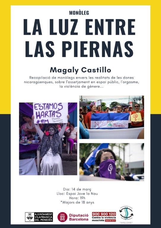 amicsdepuerto's tweet photo. 14 de març a La Nau, monòlegs envers les realitats de les dones nicaragüenques "La luz entre las piernas" https://t.co/uOvzHIx72U