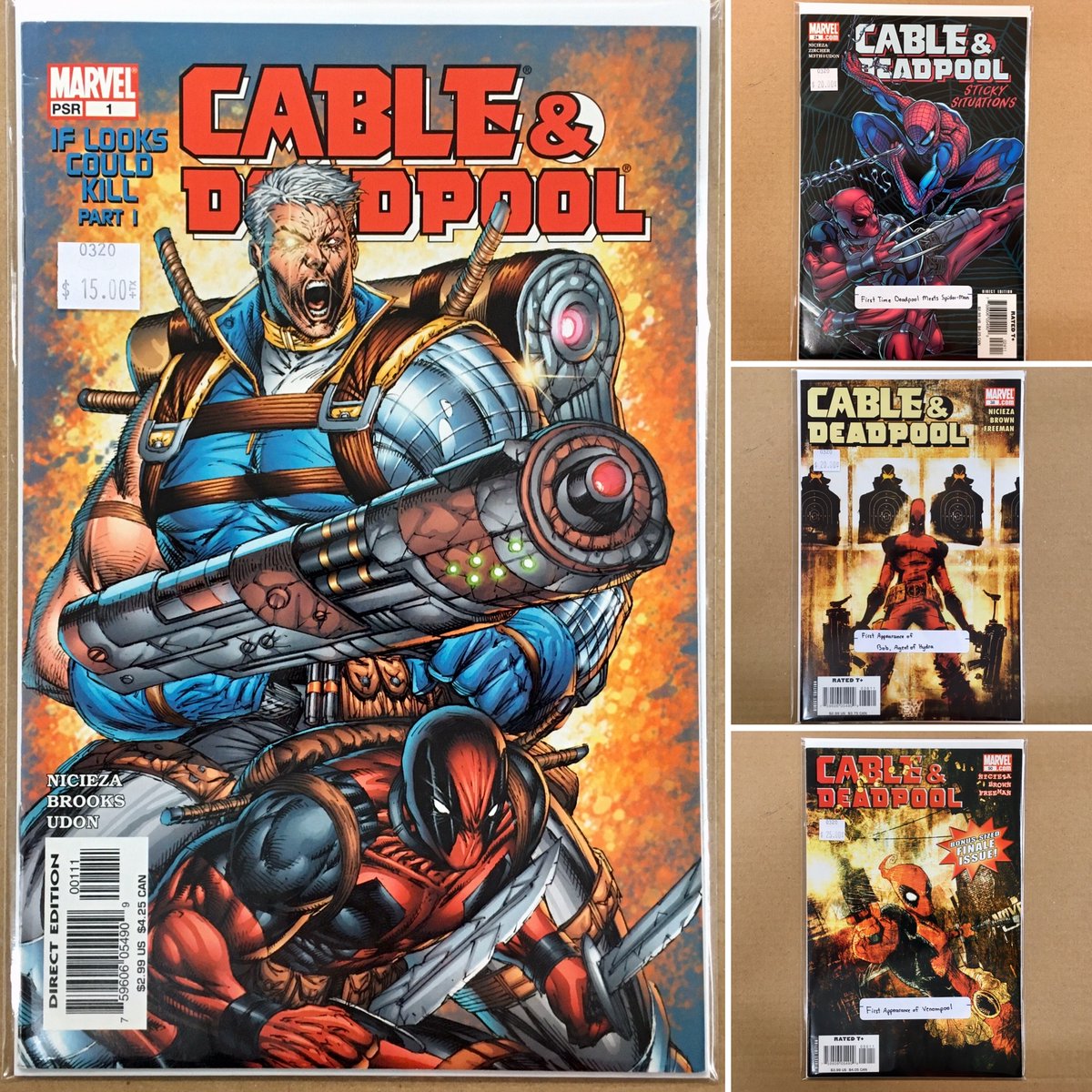 CosmicComicsLV's tweet photo. Complete Run of CABLE &amp; DEADPOOL added to the #BackIssues table. Issues 1-50. Including the #FirstAppearance of Bob, Agent of Hydra &amp; #Venompool.
...
#Cable #Deadpool #CableAndDeadpool #BackIssues #ModernAge #Marvel #Restock #FirstIssue #KeyIssue #CosmicBackWall #getyourfix https://t.co/5DJa4pnnjE
