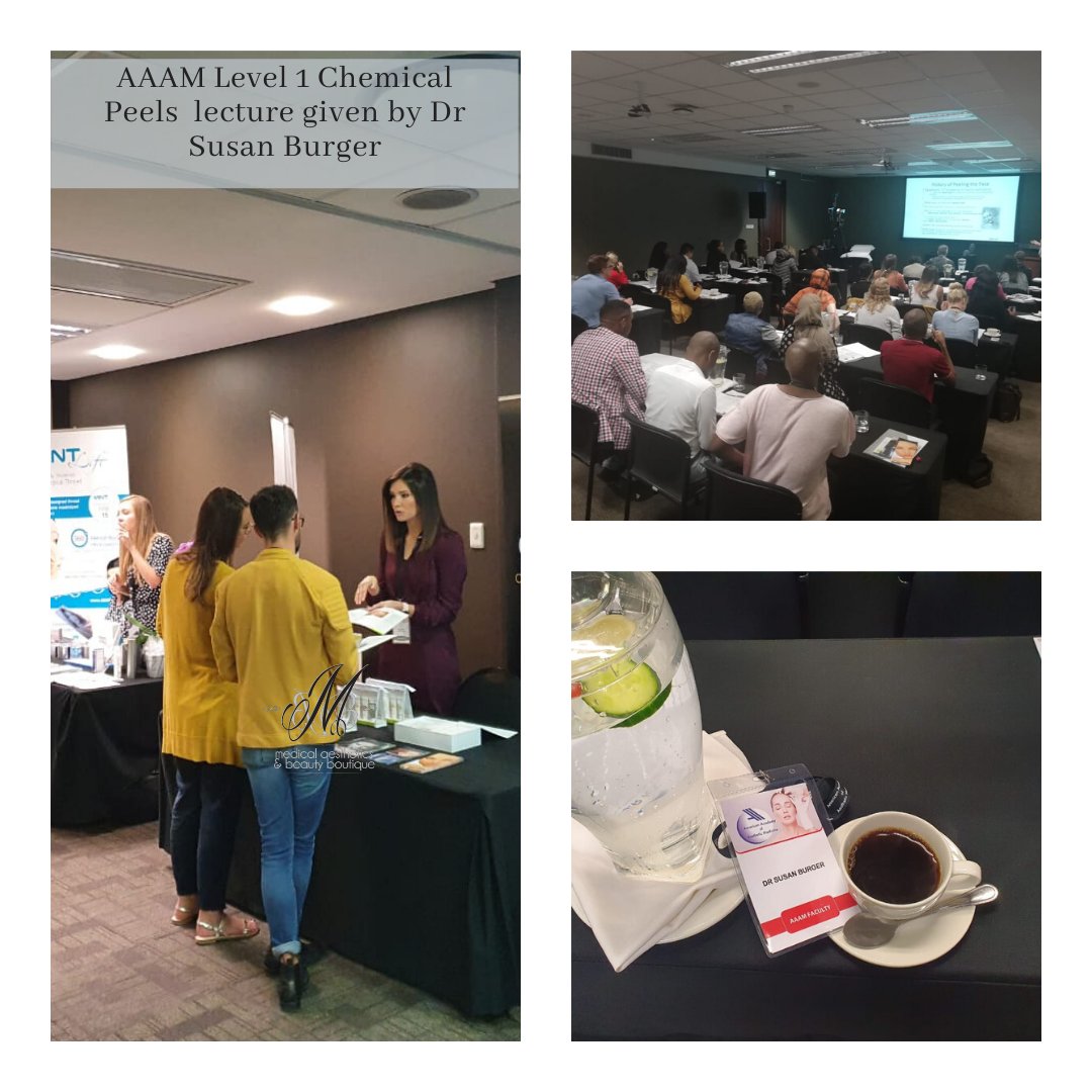 We are proud of our in-house Dr Susan who continues to assist in educating the industry with her knowledge on Chemical Peels at the AAAM Level 1 on Thursday.

#drsusan #AAAM #level1 #chemicalpeels #aesthetics #MBBsalon #lecturing #knowledge #education