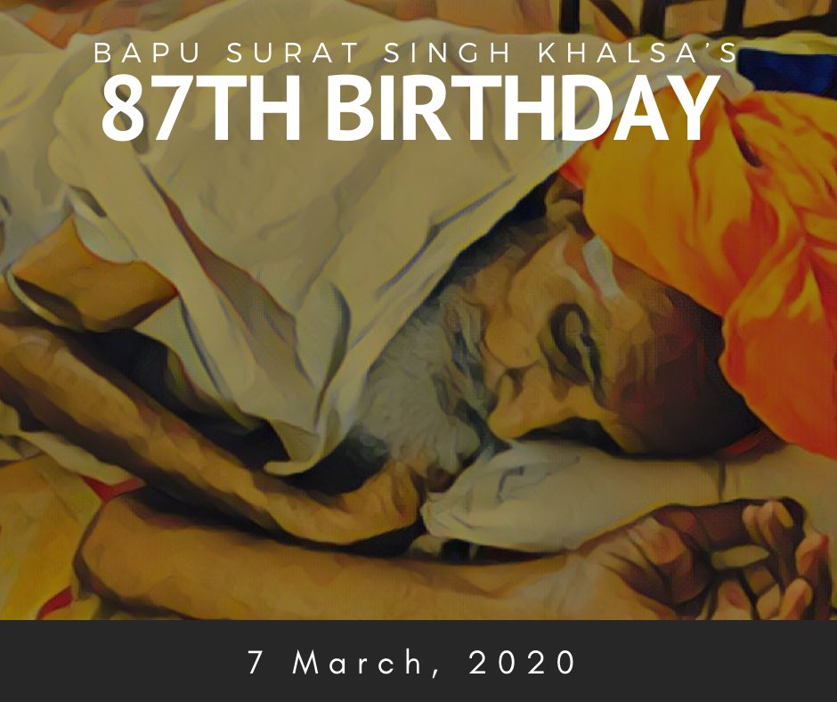 It is Bapu Surat Singh Khalsa’s 87th birthday. Please continue to raise awareness for our Sikh political prisoners & don’t stop until they’re released #FreeSikhPoliticalPrisoners #SikhBlood #Art4Justice