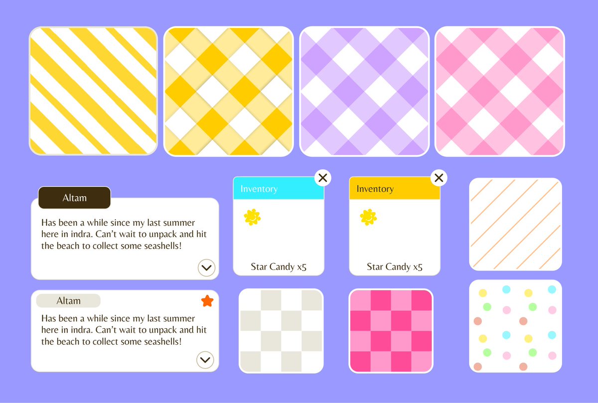 PlusleRin's tweet photo. While making textboxes, I deviated a bit from the original concept and ended making a lot of them... #indiedev #gamedev https://t.co/gjN6Q66b8L