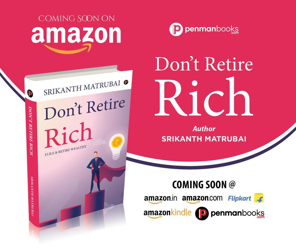 SrikantMatrubai's tweet photo. If you only read the books that everyone else is reading, you can only think what everyone else is thinking.

Be different.

Read my upcoming book *DON'T RETIRE RICH*.   Launching this Monday 9th March on Amazon https://t.co/pUOH22PLt5