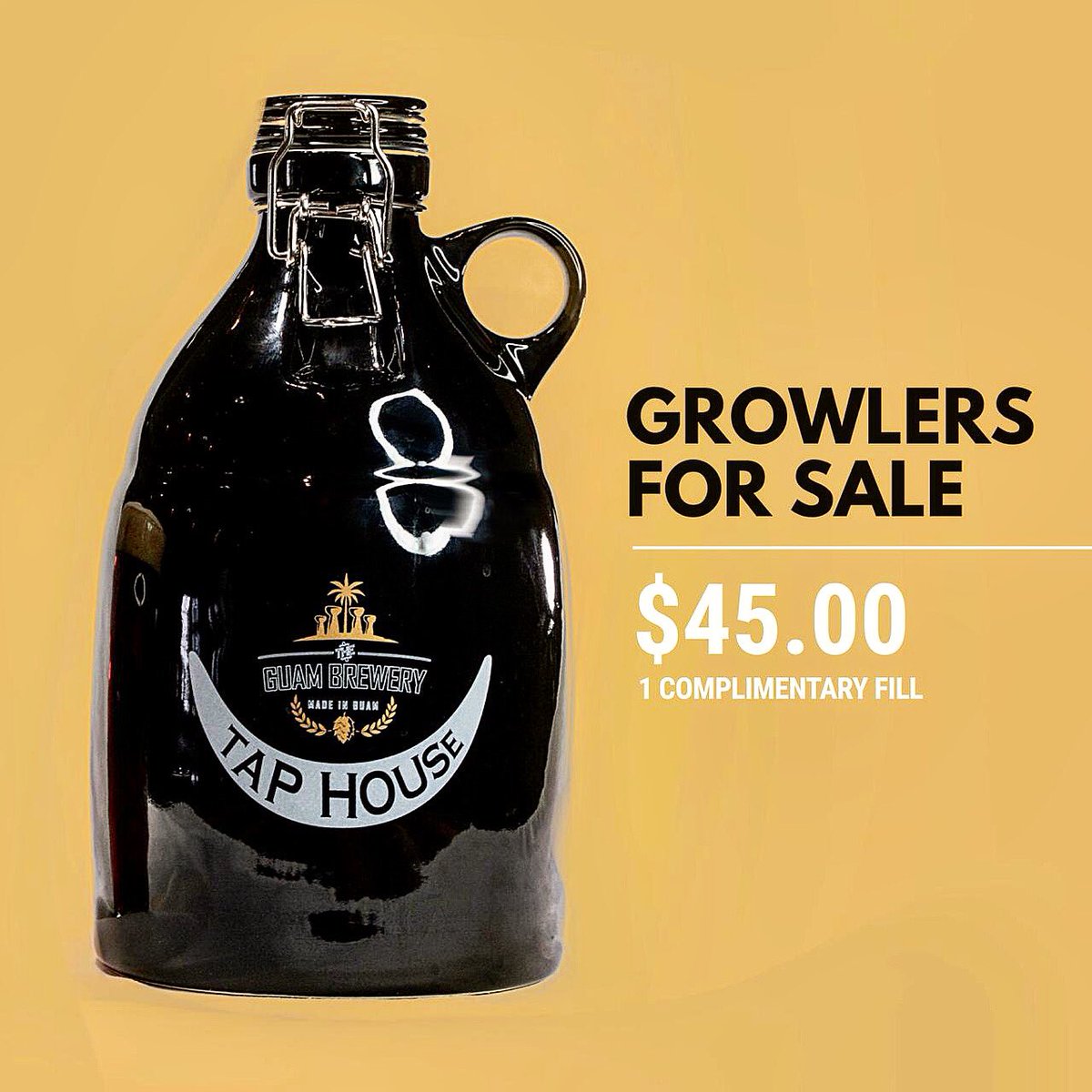 GuamTap's tweet photo. 🚨While Supplies Last!🍺 Come down to The Guam Brewery Tap House &amp; pick up your #GROWLER .

#VisitGuam #GuamBeer #GuamsCraftBeer #MadeInGuam #DrinkLocal #GuamBrewery #TapHouse #Beer #BeerLovers #CraftBeerLovers #Drink #EnjoyResponsibly #TheGuamBreweryTapHouse #CraftBeer #Cheers https://t.co/sD0WDVuclP
