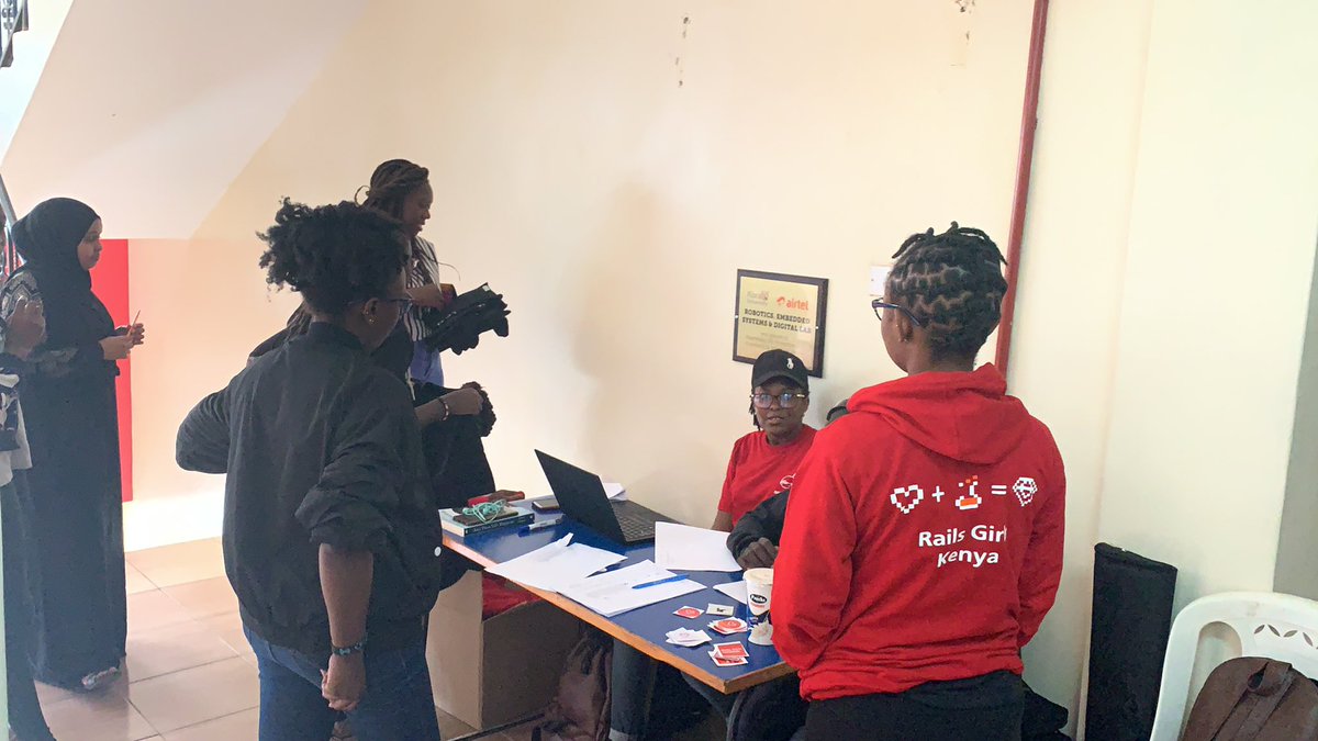 <a href="/railsgirls_msa/">RailsGirlsMsa</a> <a href="/RailsGirlsnbo/">Rails Girls Nairobi</a> <a href="/RiaraUniversity/">Riara University</a> <a href="/Sokowatch/">Soko Watch</a> registration on going for the workshop
