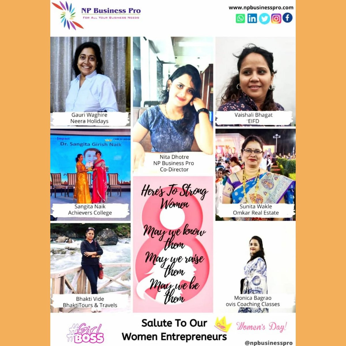 NPBUSINESSPRO1's tweet photo. Hello Everyone,
Happy women's Day to all,
On women's day, we are saluting our women entrepreneurs, their efforts and dedication towards work.
Women who've grown up and Evolved into Spiritually Sound, Business minded Entrepreneurs, and Visionaries! Salute 🏆

#SheEqualsHe https://t.co/kGpynkopZA