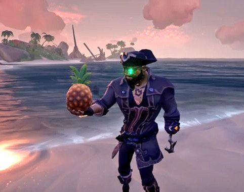 QueenBean069's tweet photo. @SeaOfThieves @RareLtd
@TheSynicall @banana_bois_sot
@BananaBoiNivdot you gotta find you a piece of fruit you can look at like how my Pirate looks at this Pineapple.......#PineappleBois
#BananasWontCutIt
#BeMorePineapple https://t.co/5gkhia0Avc