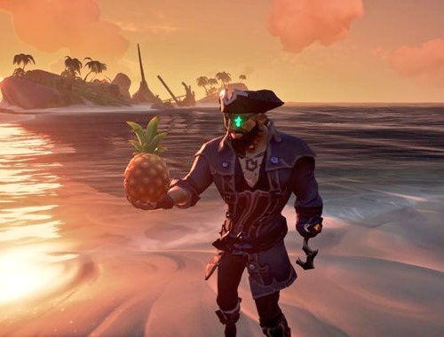 QueenBean069's tweet photo. @SeaOfThieves @RareLtd
@TheSynicall @banana_bois_sot
@BananaBoiNivdot you gotta find you a piece of fruit you can look at like how my Pirate looks at this Pineapple.......#PineappleBois
#BananasWontCutIt
#BeMorePineapple https://t.co/5gkhia0Avc