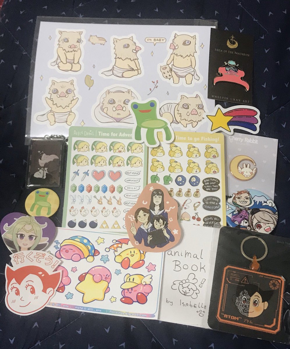 finally home from #melbnova! it was a fun afternoon and i was able to enjoy the artist alley at my own pace ??

obligatory loot photo ?!!! 