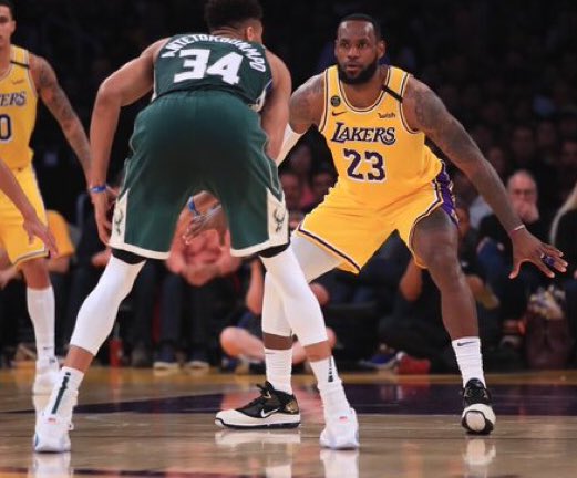 PratikBasu's tweet photo. Yo #Giannis, if you come at the #KingJames, you’d best not miss!!

Great win for Top-3 😇 #LeBron, er, I mean #Lakers. That’s some #MVP stuff right there🤩

Meanwhile, #Kawhi lurks in the background, patiently waiting to unleash his Omar-esque h*ll on ‘em all😬!

#MILvLAL https://t.co/KFTP4vmG2h
