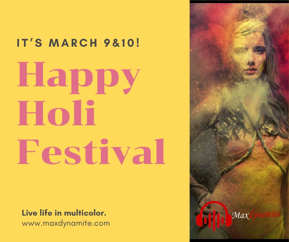 Maxdynamite3's tweet photo. Everyone loves #HOLI! Everyone loves the color! #playsafe on this holi! play with colors, not with water! Being safe from #coronavirus On #holi! We wishing you a very special day of holi with a true relationship. From #rd1websolution #maxdynamite #rd1music https://t.co/HTxRfSDvw7