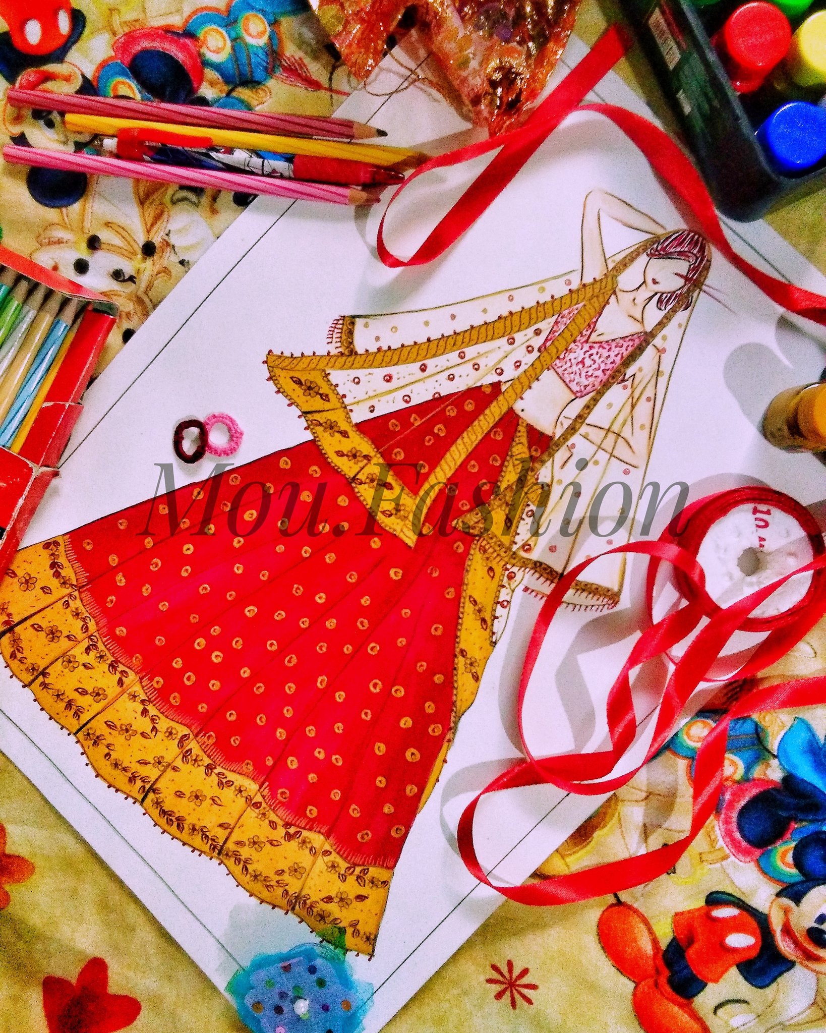 Fashion illustrator on Twitter traditionaldesigne designe fashion  traditional outfit pink lehenga fashionstyle show sundayvibes  motivation fashion designer style httpstcoWs29NpWs53  Twitter