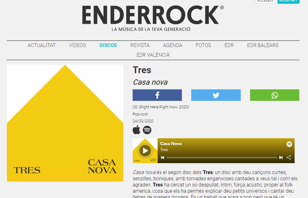 tresduet's tweet photo. Som a l'Enderrock digital! #casanova #enderrock #noudisc #segondisc https://t.co/4iDxwlKlrN https://t.co/Kjw9CS1g9C