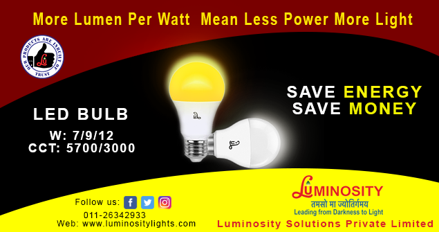 LuminositySolu's tweet photo. LED Light Bulbs known as the #energy-efficient #bulb in the world of #lights is the easiest way to save up energy. Luminosity solutions offers a wide range of #LED bulbs that are exquisite and have longer durability. https://t.co/zk8b6SqKHa
#commerciallights #industriallights https://t.co/LeLw3uZkag