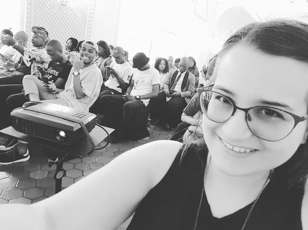 WanderingTym's tweet photo. At the Playhouse with @DitshegoMedia for their Master Class in Digital Marketing today. And we're already on our phones. Even the presenter! 😂. I guess I'm gonna be learning a lot to share with everyone. Never stop learning💪
#digitalmarketingmasterclass #WritingCommunity https://t.co/tHUllAQ1RP