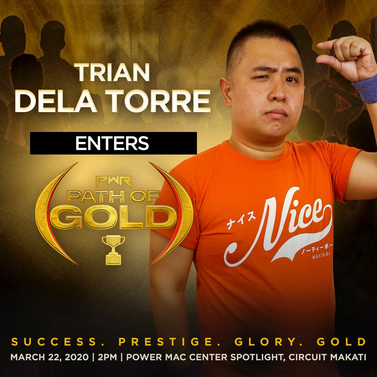 pwrofficial's tweet photo. The Midget Wrestling champion looks to add another gold in his collection as he enters the 2020 Path of Gold match!
@TrianDelaTorre
POG Experience - 2018, 2019
Get your tickets now at https://t.co/yAbOihCGou
📷: @HubPacheco https://t.co/n9XMtoZ5Xj