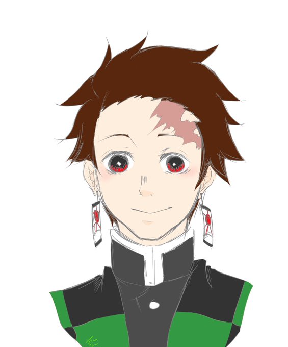 tsunさんがTwitterに投稿した竈門炭治郎(鬼滅の刃)のイラスト。