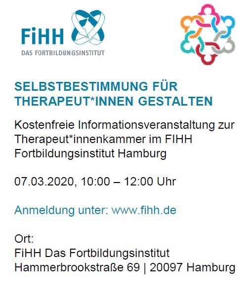 Therapie_Kammer's tweet photo. Für Kurzentschlossene, Spontane und Interessierte... jetzt noch schnell nach Hamburg zur Infoveranstaltung zum Thema #therapeutenkammer und #selbstverwaltung . Um 10:00 Uhr in der Hammerbrookstr. 69 gehts los...
#newKammer
#therapeutenamlimit https://t.co/x62GvDIjgC
