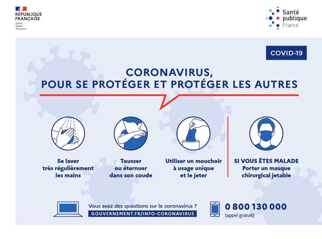 Prefet78's tweet photo. #CORONAVIRUS  #COVIDー19 
▶️ Se protéger et protéger les autres 
👉 Adoptez les 4 #GestesBarrières : 
🤲 Lavez-vous les mains régulièrement 
🥱 Toussez ou éternuez dans votre coude 
🤧 Utilisez un mouchoir à usage unique et jetez le
😷 Portez un masque si vous êtes malade https://t.co/DNBzV5xC7P