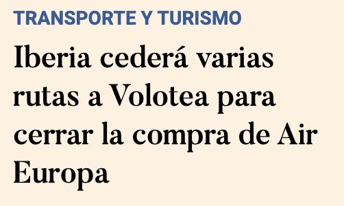 JuanLuis_JG's tweet photo. La pretendida fusión entre Iberia y Air Europa, incrementará sustancialmente la concentración y reducirá la competencia en el mercado aéreo con Canarias.

Iberia anuncia que cede rutas a Volotea. ¿Por qué? ¿Es una buena noticia?

Abramos hilo ⬇️⬇️

https://t.co/cgI9X26MaV https://t.co/f50L71tSu3