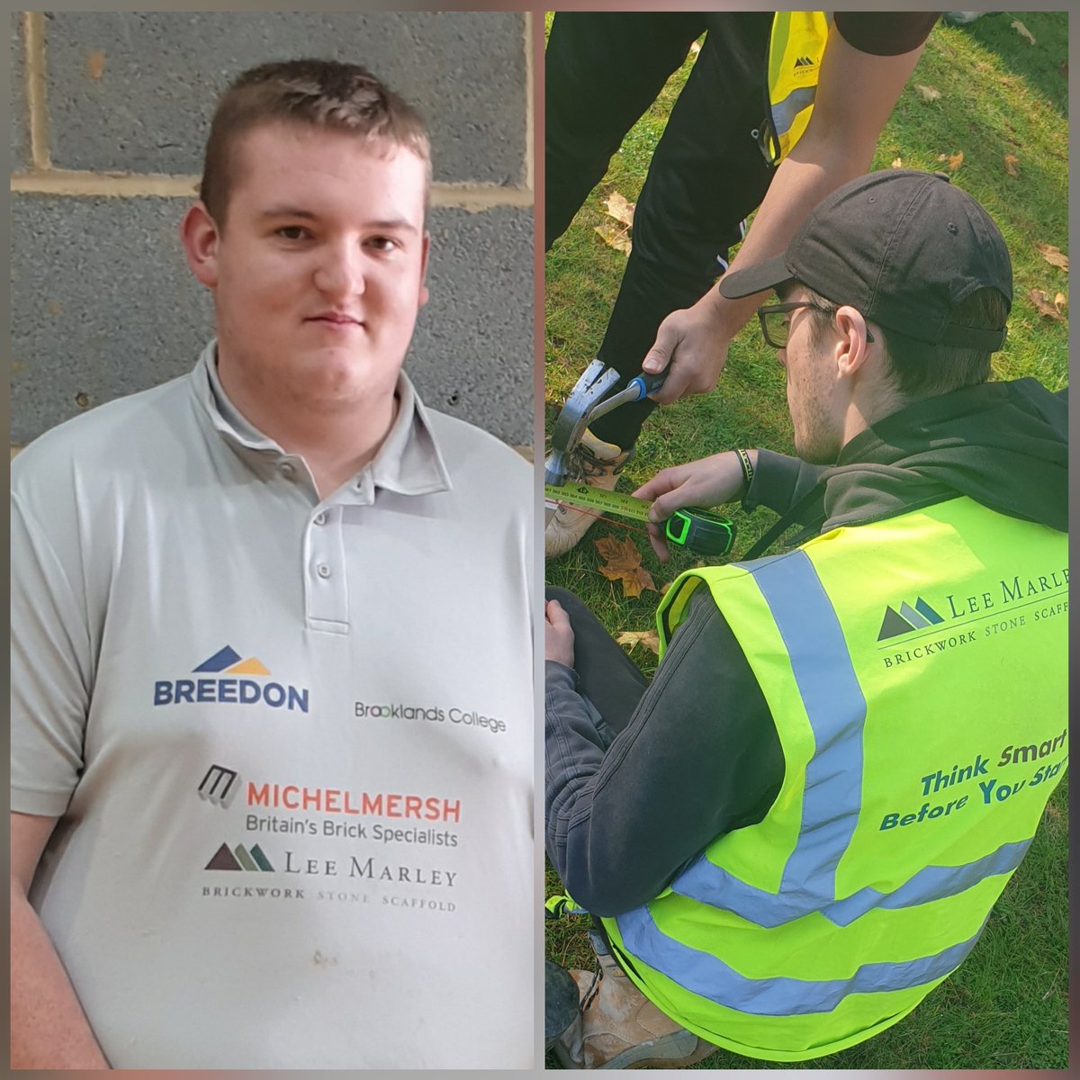 trowel63's tweet photo. Great news this week! Henry O & Morgan P (Lee Marley brickwork apprentices) passed their NVQ2 qualification. Great effort ππ§±π§±π§± @FEBrooklands @BritainBrickMBH #brooklandsbrick #Apprenticeship #skills https://t.co/IhrGkARZUD