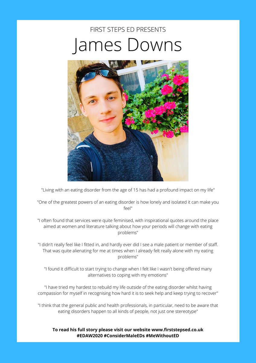 FirstStepsED's tweet photo. Another inspiring story for our Story weekend to end EDAW 2020 💙 #ConsiderMaleEDs #MeWithoutED #EDAW2020 https://t.co/h3Z2FkoaWf