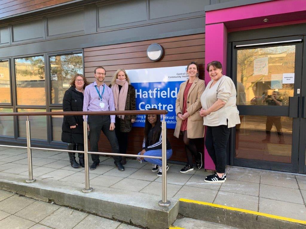 WalkerCathey's tweet photo. Our Herts Sexual Health team are officially moved in to their state of the art new hub in Hatfield. Brilliant work team! @CLCHNHSTrust @CLCHAndrew @jimmcmanusph @hertscc @JamesABenson76 @HertsSexualHlth @HertsLGBTQ https://t.co/eFrMpjvRua