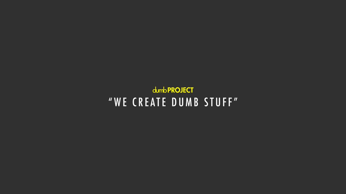 thedumbproject's tweet photo. #FirstTweet #dumbproject https://t.co/DRZn7Z7Yb4
