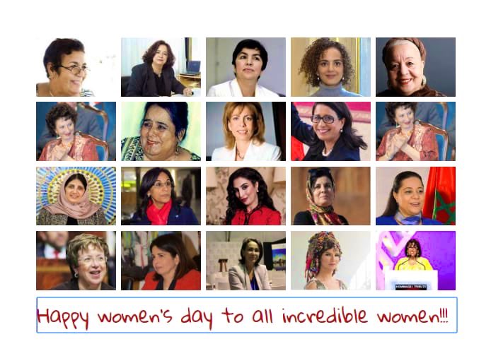 RaniaMachlab's tweet photo. “For most of history, Anonymous was a #woman" @virginiawolf. We choose to change this reality by challenging stereotypes, improving situations and celebrating women's achievements. 👇🏼Here are some #inspiring women to know from #Morocco #EachforEqual. Everyday is #WomensDay ! # https://t.co/peY5qD8Y7s