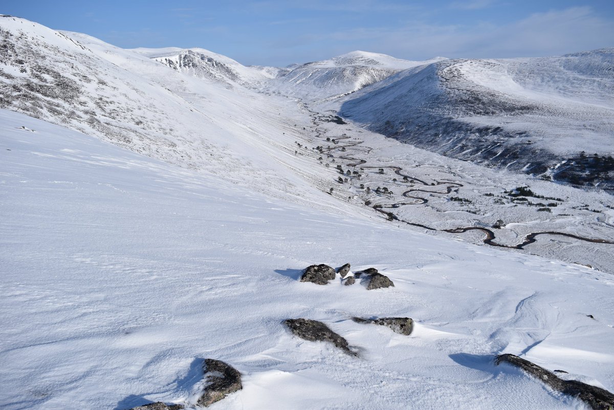 MarLodgeNTS's tweet photo. Fantastic day on Derry Cairngorm @MarLodgeNTS . Only bumped into one other person, amazing snow conditions, no sign of Loch Etchachan and pine regen at 870m. A wild land  experience.
#cairngorms
#rewilding
#snow
@walkhighlands 
@ramblersscot 
@N_T_S
@Mountain_Scot
#munros https://t.co/YnHhEggUOA